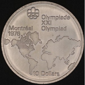 Canada. 1976 10 Dollars - 1976 Summer Olympics - Silver