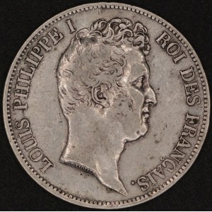 France. 1830 A Paris 5 Francs - Louis Philippe I - Silver