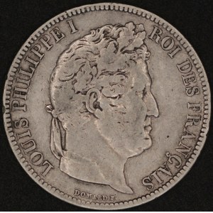 France. 1831 BB Strasbourg 5 Francs - Louis Philippe I - Silver