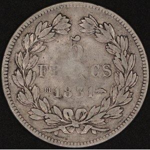 France. 1831 BB Strasbourg 5 Francs - Louis Philippe I - Silver