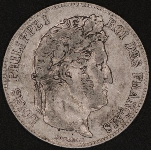 France. 1836 A Paris 5 Francs - Louis Philippe I - Silver