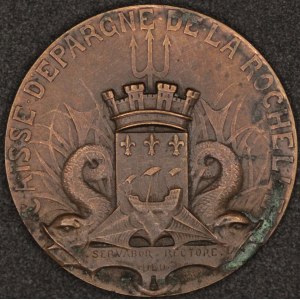 France. 1920s Savings Bank of La Rochelle Medal - Bronze