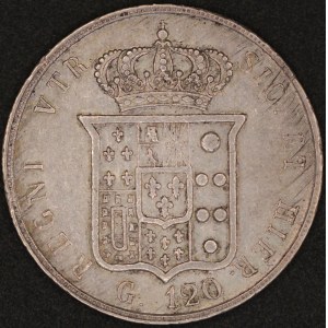 Italy. 1855 120 Grana - Kingdom of Two Sicilies Ferdinando II - Silver