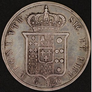 Italy. 1857 120 Grana - Kingdom of Two Sicilies Ferdinando II - Silver