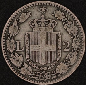 Italy. 1881 2 Lire - Umberto I - Silver