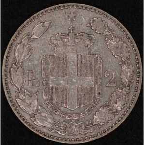 Italy. 1887 2 Lire - Umberto I - Silver