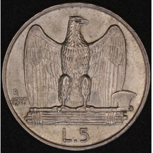 Italy. 1930 5 Lire - Vittorio Emanuele III - Silver