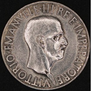Italy. 1936 10 Lire - Vittorio Emanuele III - Silver