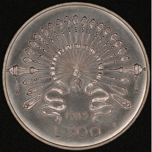 Italy. 1985 500 Lire - Alessandro Manzoni - Silver