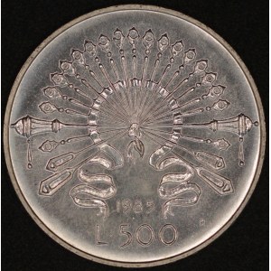 Italy. 1985 500 Lire - Alessandro Manzoni - Silver
