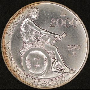 Italy. 1999 2000 Lire - National Roman Museum - Silver