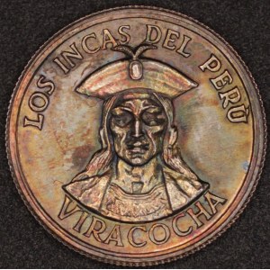 Peru. 1958 Token - Incas del Peru - Viracocha - Camusso - Silver
