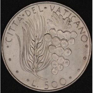Vatican. 1970 500 Lire - Paul VI - Silver