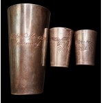 Germany. 1933-1937 - 3 Nazi Officer Shot & Wine Silver Cups