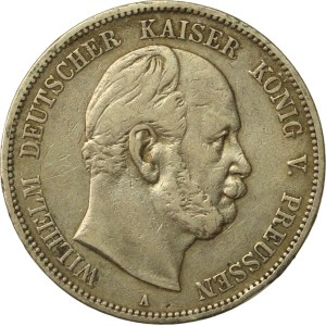 Germany, Prussia, Wilhelm I, 5 marks, 1876, Berlin (122)