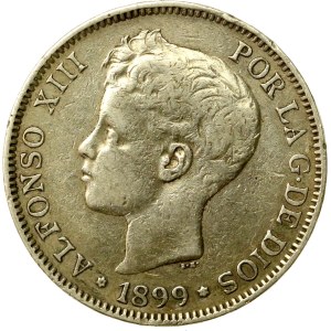 Spain, Alfonso XIII, 5 pesetas, 1899 (136)