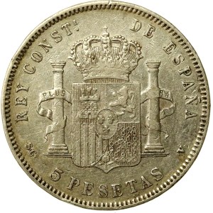 Spain, Alfonso XIII, 5 pesetas, 1898 (138)