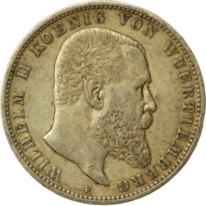 Germany, Württemberg, Wilhelm II, 5 marks, 1899 (146)