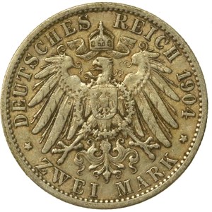 Germany, Prussia, Wilhelm II, 2 marks, 1904 (164)