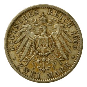 Niemcy, Prusy, Wilhelm II, 2 marki 1905 (165)