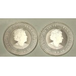Australia, Elizabeth II, 2020 1-Dollar Set - Kangaroo, 1 oz. Ag 999. Total: 2 pieces. (218)