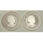Australia, Elizabeth II, 2020 1-Dollar Set - Kangaroo, 1 oz. Ag 999. Total: 2 pieces (222)