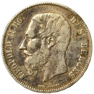 Belgium, Leopold II, 5 francs, 1872 (230)