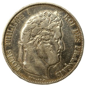 Frankreich, Ludwig Philipp I., 5 Francs 1848, Straßburg (235)