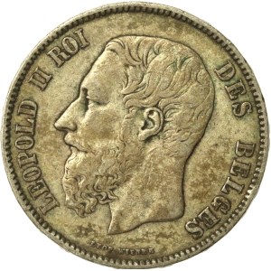 Belgium, Leopold II, 5 francs, 1873 (247)