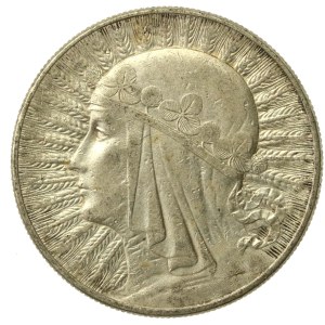 Druhá polská republika, 10 zlotých, 1932, ženská hlava (256)