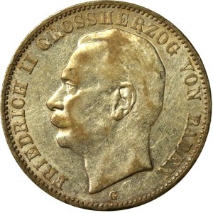 Germany, Baden, Frederick II, 3 marks, 1912 (262)