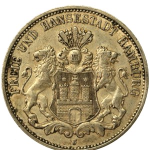 Germany, Hamburg, 3 marks, 1910 (265)