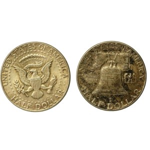 USA, 1/2-dollar set, 1963–1964. 2 pieces total. (284)