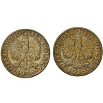 Second Polish Republic, set of 2 zlote coins from 1936 featuring a sailing ship. Total: 2 coins. (289)