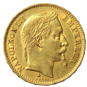 France, Napoleon III, 20 francs, 1868, Paris (294)
