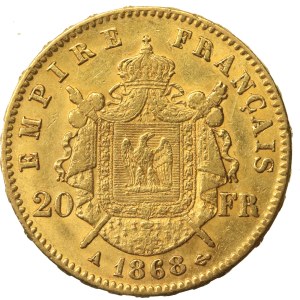 France, Napoleon III, 20 francs, 1868, Paris (294)