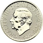 United Kingdom, Charles III, 2 pounds 2023 – Britannia, 1 oz. Ag 999 (311)