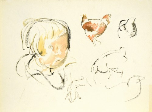 Wojciech WEISS (1875-1950), Szkice dzieci, 1922