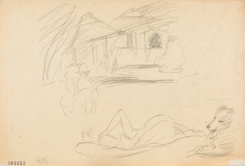 Wojciech WEISS (1875-1950), Stary orzech przy domu w Kalwarii, 1916