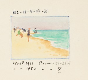 Soter August JAXA-MAŁACHOWSKI (1867-1952), Na plaży, 1931