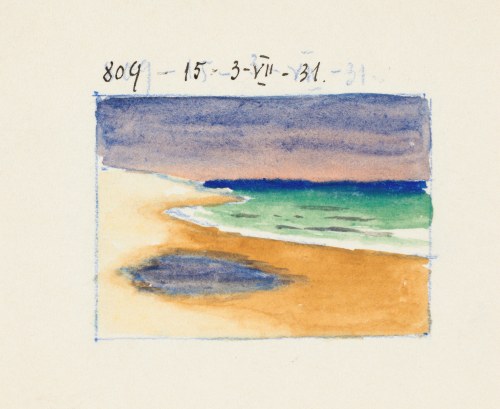 Soter August JAXA-MAŁACHOWSKI (1867-1952), Na plaży, 1931