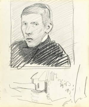 Stanisław KAMOCKI (1875-1944), Autoportret oraz szkic zabudowy, V 1903