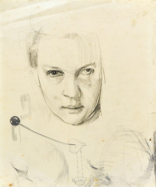 Emilia KNAUSÓWNA (1883-1924), Głowa kobiety oraz szkice luźne