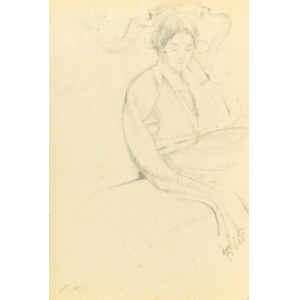 Emilia KNAUSOVÁ (1883–1924), Náčrt sediacej ženy