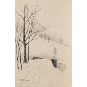 Frantisek Xaver HARLAS (1865-1947), Pejzaż z mostkiem, ok. 1913