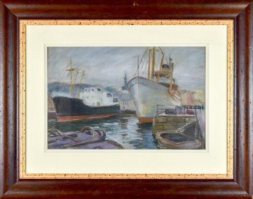 Władysław SERAFIN (1905-1988), W porcie Stavanger, 1956