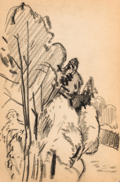 Kazimierz PODSADECKI (1904-1970), Studium drzew z okolic Kalwarii Zebrzydowskiej, wrzesień 1937
