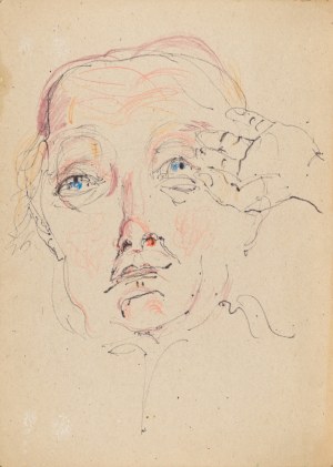 Janina MUSZANKA - ŁAKOMSKA (1920-1982), Głowa kobiety (autoportret?)