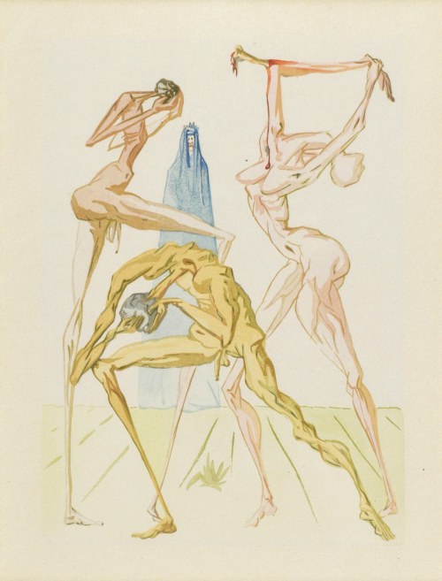 Salvador DALI (1904-1989), La Divine Comédie - Enfer 19 - Les simoniaques