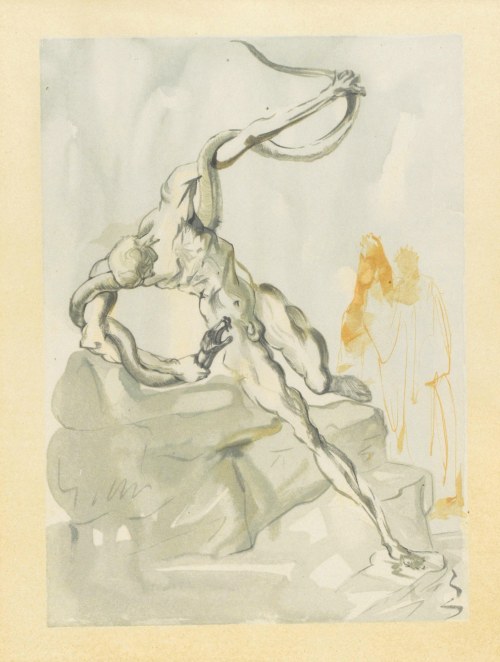 Salvador DALI (1904-1989), La Divine Comédie - Enfer 24 - Les Voleurs, 1963